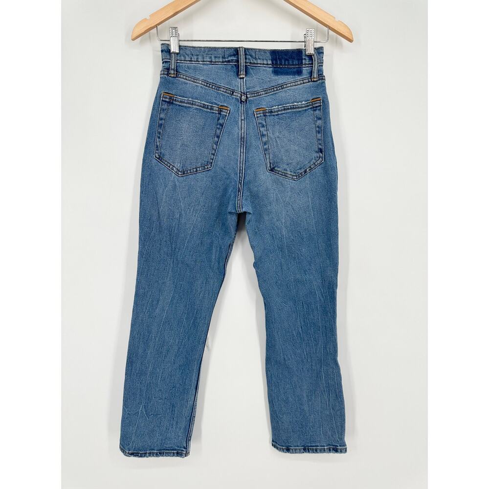 Abercrombie & Fitch The Ankle Straight Jeans Ultra High Rise Knee Rip 26 Short - Picture 5 of 8